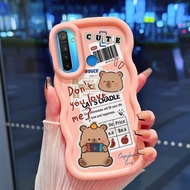 Casing For Realme 5 5i 5s 6i Case Casing Bear Illustration Softcase Silicone Protective Casing HP Ca