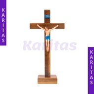 25 CM FIBER CORPUS SITTING CROSS CATHOLIC TABLE CROSS/ JESUS STATUE CROSS/