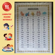 Laminated Reading Materials for Kids/Laminated Abakada Flash cards/ Laminated Abakada Chart