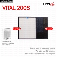 Levoit VITAL 200S Compatible Replacement Hepa Carbon Filter - Hepalife