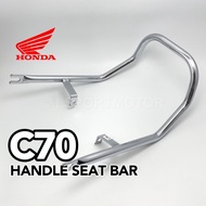 HONDA C70 L-BAR SPOILER REAR SEAT HANDLE BAR (OEM) CHROME C70 BULAT LAMA