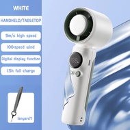 ✅COD✅ 4000mAh พัดลมไอเย็นไฟฟ้าแบบพกพา พัดลมมือถือ 100 ระดับลมแรงพัดลมไร้ใบพัดแบบพกพาแบบชาร์จไฟได้ด้ว