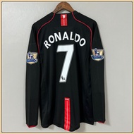 2007-08 Manchester United Away Soccer Jersey Long Sleeved Football Sports Shirt