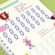 Children's Groove Practice Card Number English Writing Training Card Reusable Groove E4