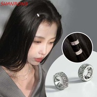 SHANRONG 2/4/6pcs/set Silver Round Hairclasp, Y2K Hollow Out Hair Braid Tubes, Performance Makeup Ch