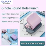 Portable 6 Hole Metal Paper Puncher | Adjustable A4/A5/B5 | DIY Craft Scrapbook Binder Tools, Studen