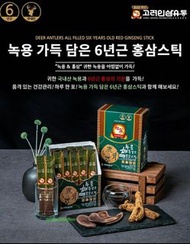 韓國 Korea 健康飲品 鹿茸 + 6年根 人蔘 紅蔘 即飲保健飲品1盒30條