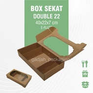 BOX DOUBLE E-FLUTE WINDOW BOX DOUBLE/ SIZE 22