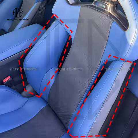 M Carbon Bucket Seat Side Waist Bolster Genuine Leather Protector Case For G87 M2 G80 G81 M3 G82 G83