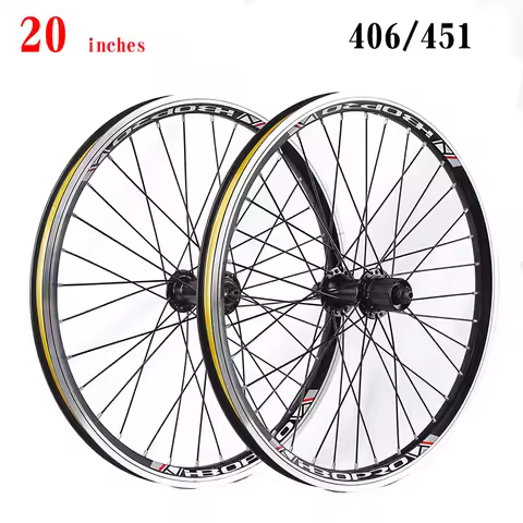 20inch Folding Bike Wheel Rims 451 406 Aluminum Alloy RM30/RM60 100/135mm 2Bearing Wheelset V Brake 