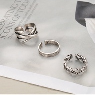 | Hip Hop Style 3pcs Rings, Adjustable Size, Korean & Japanese Fashion R30