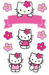 Topper Cake Ultah Hello kitty