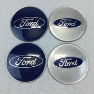 4pcs/set 65mm Wheel hub center cap sticker for Ford logo Tire center hubcap badge Hub cover emblem Silver blue