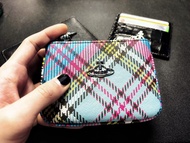 Vivienne Westwood 經典格菱紋零錢包卡夾卡包錢包
