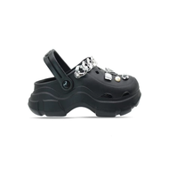 Rumahkaki - Sandal Wedges Baim Wanita Jibbits Rantai Sendal Clog Korean Style EVA Rubber Tinggi 6cm 