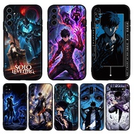 for Samsung S7 Edge S8 Plus S9 S10 S10E Lite S20 Ultra Cool Cartoon Anime Solo Leveling Soft black T