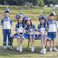 J3readystock Guangxi March Three Children's Strong Ethnic Costume Girls Boys Cheerleading Costume Ga