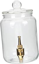 Yardwe glass wine bottle dispensers for parties mini water dispenser mason jar jug laundry dispenser glass storage jars glassware drink barrel Kitchenware glass + copper ginseng