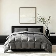 Luxury Heavyweight Feathers Down Comforter King Size - 750 Fill Power Hotel-Style Thicker Winter Duv