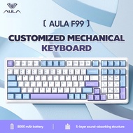 AULA F99 Game Mechanical Keyboard 99 Keys 3mode connection hot-swappable gasket structure 8000mAh ba