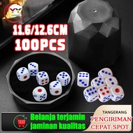 100PCS Plastic Dice Dice Multi-Purpose Round Angle Numerical Toy Dice 11.6/12.6MM