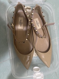 Valentino 鉚釘平底鞋