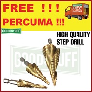 XUGEL HSS STEP DRILL BIT TITANIUM COATED CONE SHAPED