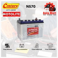 Bateri Kereta / Car Battery - Century Motolite Heavy Duty - Wet - NS70/L