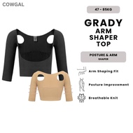 Bengkung Lengan Wanita M–2XL COWGAL Grady 3/4 Lengan, Postur & Arm Support