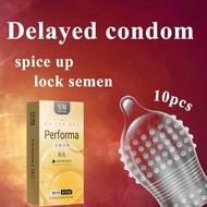 10pcs/1box ultra thin condoms with spikes bolitas silicon men for sex extension best tools size