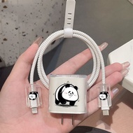 Cute PANDA MOTIF Data Cable Charger Protective Case for XIAOMI 33W XIAOMI 67W OPPO 33W VIVO 33W