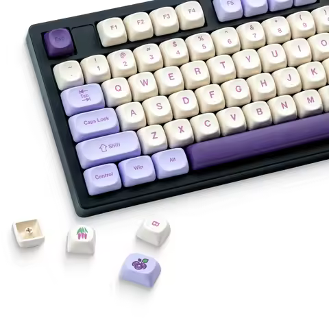 XVX Purple MOA Profile Keycaps PBT Dye Sublimation Keycaps Cute Grape Theme Customer Keycaps 143 Key