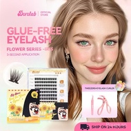 【MEW】DOROLAB 【Glue-free eyelashes】Eyelash extension set【Sunflower】D Curl False Eyelash Length 12-16m