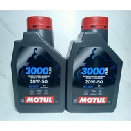 Motul Engine Oil 3000+ Sae 20W-50 ( 1pcs 1 Liter ) Motorcycle