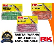 415 CHAIN RK JAPAN PINK GREEN ORANGE 415-132L CHAIN HEAVY DUTY RANTAI WARNA RK LIMITED EDITION 415 1