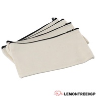LEMONTREE9GP 10pcs Blank Canvas Bag, 8.2x4.7inch Canvas Zipper Pouch, DIY Zipper Invoice Bill bag fo