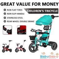 BabyDairy Children Tricycle Pedal Baby Bike 1-6 Years Old Baby Bicycle Lightweight Stroller Baby Tricycle