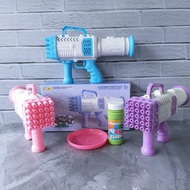 Kids Toys bubble machine bazooka bubble gun Electric 25 Holes SNI