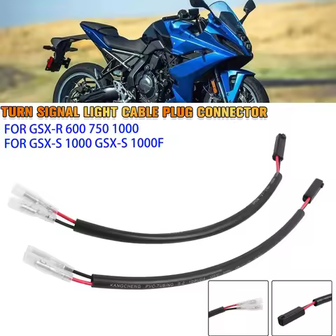 2 Pin For Suzuki GSXR 600 GSXS 750/1000/F GSX 650F/1250FA SV650 DR-Z400 Turn Signal Wire Adapter Ind