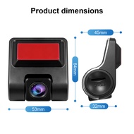 EzoneTronics USB Front Dash Camera Universal Car DVR for Android System with ADAS Plug in the SD Car