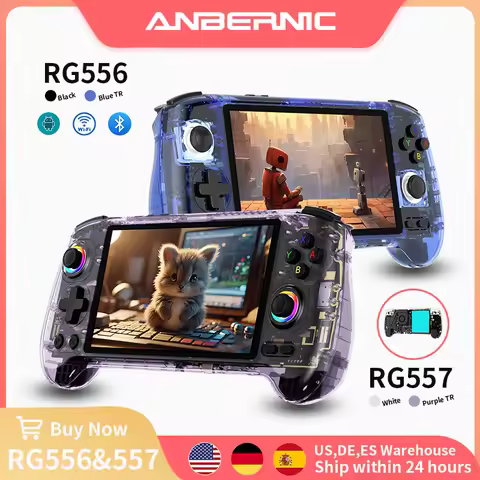 Anbernic RG557 & RG556 Handheld Game Console Android Hall Trigger Retro Video Player Support FOTA WI