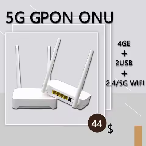 Fiber Optic GPON OLT Second Hand Without Power H3-2S 5G GPON ONU ONT 4GE +2USB +2.4/5G WIFI AC Route