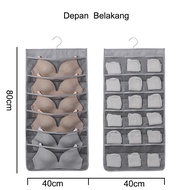 Inaso Gantungan Pakaian Dalam Kain Organizer Underwear 2 Sisi Hanging Multifunction Waterproof Bisa