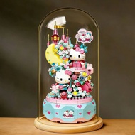 Hello Kitty Lego Music Box Ornaments Hello Kitty Building Blocks Music Music Music Box Assembly Toys