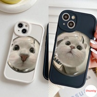 Case for Infinix Hot 11S 10S 10T 11 10 9 Play NFC Note 8 Smart 6 5 Oval Big Eye Soft Phone Case Motif Little White Cute Cat