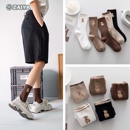 DARA Women Teddy Tube Cotton Long Sock 1 Pair Students Casual Pile Stockings Crew Socks Stoking Muslimah女袜子