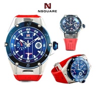 Nsquare Dynamic Race Automatic Watch N31.2 Gray/Ceramic Blue/Red 46mm