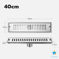 TookDee ตะแกรงน้ำทิ้งยาว ตะแกรงกันกลิ่น กันแมลง ชุปสแตนเลส รุ่นยาว ระบายเร็วกว่าเดิม 20cm 30cm 40cm 