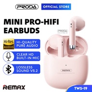 REMAX TWS Earbuds Bass Wireless Earbuds Bluetooth Earbuds TWS-19 Cute Earbuds Mini Earbuds True Wireless Earbuds 藍牙耳機無線