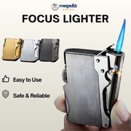 FOCUS Steel Cannon Lighter High-Quality Metallic Lighter with Direct Blue Flame Retro Style Lighter
